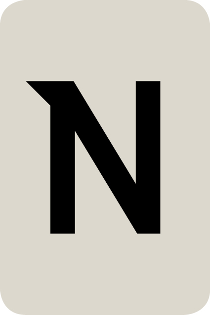 De letter N